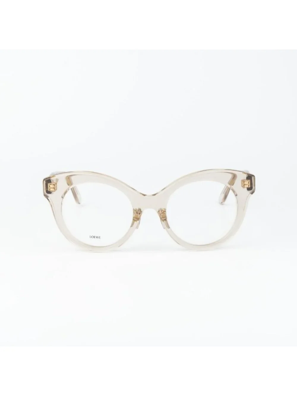 Loewe CURVY Women Eyeglasses Beige Round LW50074F 057 NEW AUTHENTIC